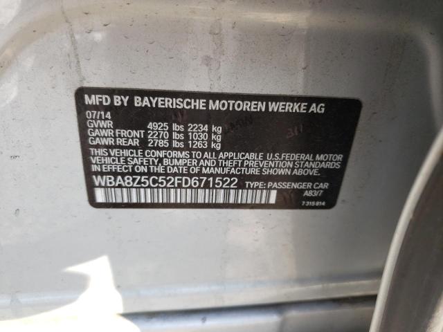 Photo 10 from auction – 2015 BMW 328 XIGT S with VIN WBA8Z5C52FD671522