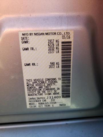 Photo 10 from auction – 2016 NISSAN ALTIMA 2.5 with VIN 1N4AL3AP4GC231409