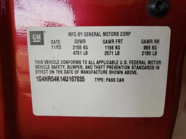 Photo 10 from auction – 2004 BUICK LESABRE LI with VIN 1G4HR54K14U167835