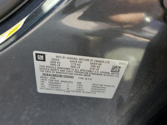 Photo 10 from auction – 2011 CHEVROLET EQUINOX LT with VIN 2GNALDEC6B1256583