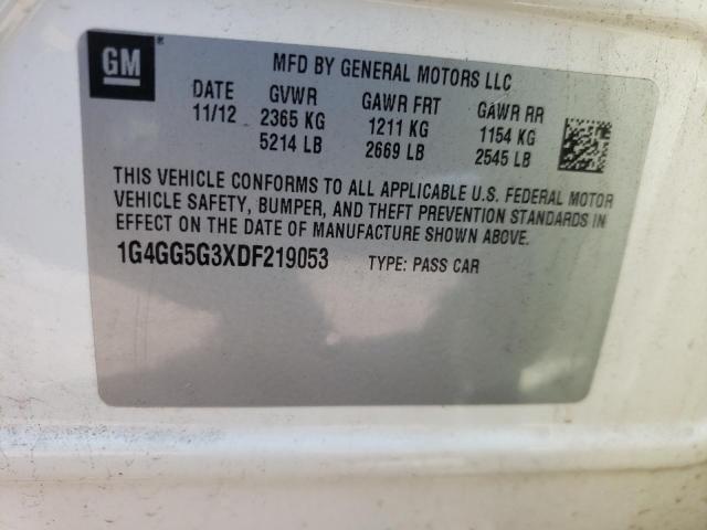 Photo 10 from auction – 2013 BUICK LACROSSE P with VIN 1G4GG5G3XDF219053