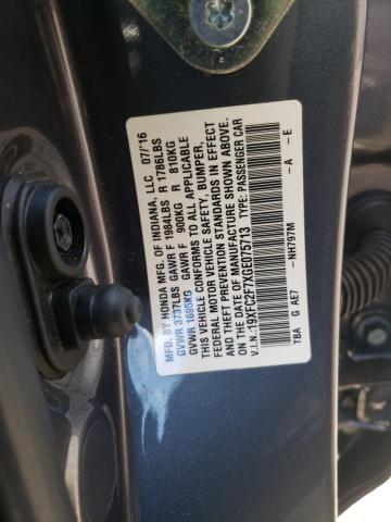 Photo 10 from auction – 2016 HONDA CIVIC EX with VIN 19XFC2F7XGE075713