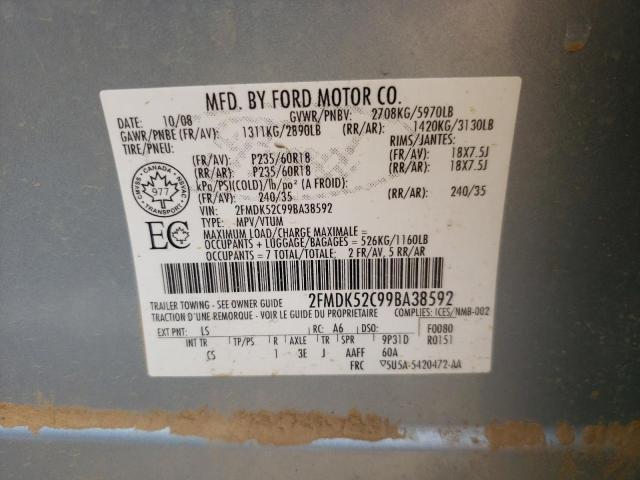 Photo 10 from auction – 2009 FORD FLEX SEL with VIN 2FMDK52C99BA38592