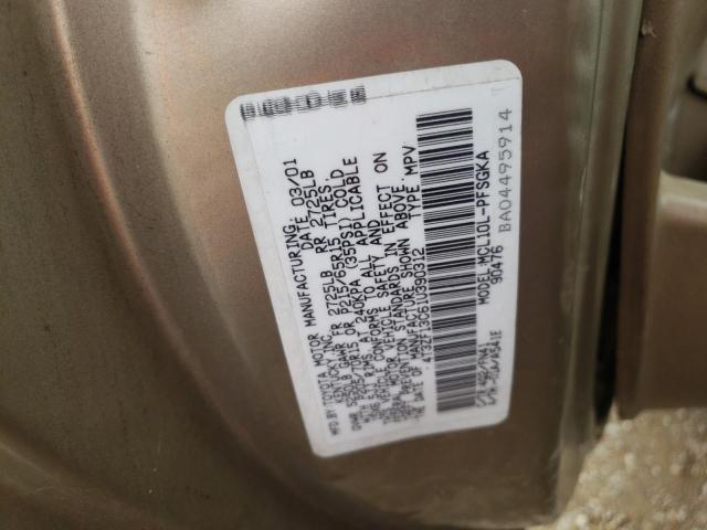 Photo 10 from auction – 2001 TOYOTA SIENNA LE with VIN 4T3ZF13C61U390312