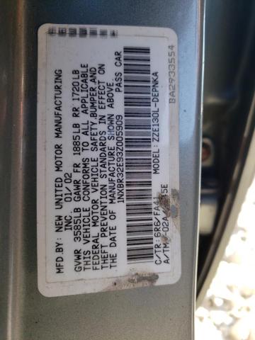 Photo 10 from auction – 2003 TOYOTA COROLLA CE with VIN 1NXBR32E93Z005909