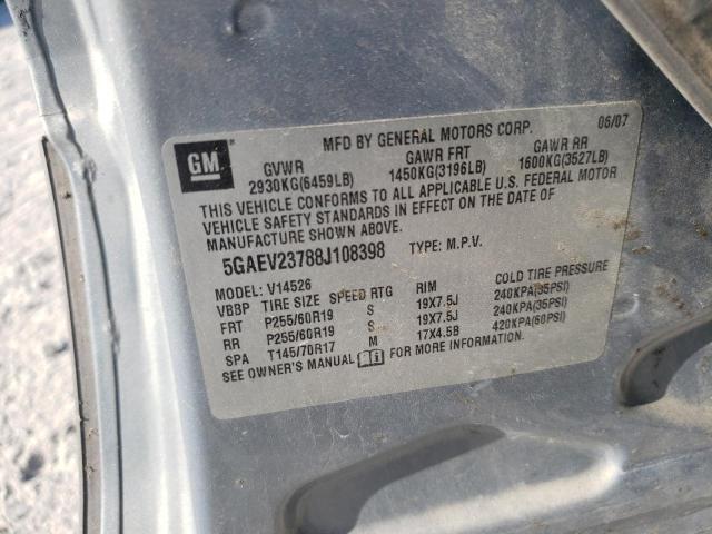 Photo 10 from auction – 2008 BUICK ENCLAVE CX with VIN 5GAEV23788J108398