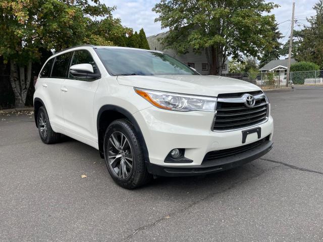 TOYOTA HIGHLANDER 2016 with VIN 5TDJKRFH9GS343199 - Photo from auction