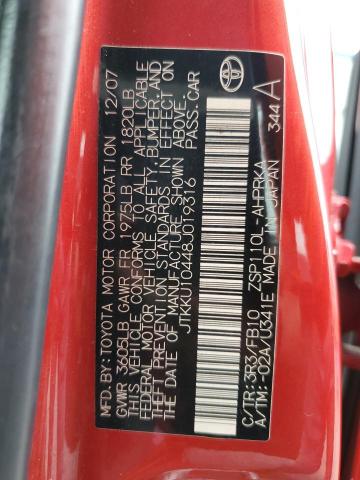 Photo 10 from auction – 2008 TOYOTA SCION XD with VIN JTKKU10448J019316