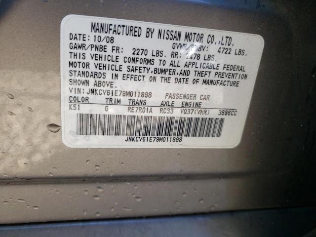 Photo 10 from auction – 2009 INFINITI G37 BASE with VIN JNKCV61E79M011898