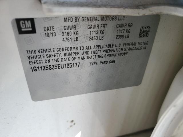 Photo 10 from auction – 2014 CHEVROLET IMPALA LT with VIN 1G1125S35EU135177
