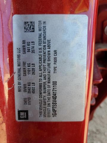 Photo 10 from auction – 2013 BUICK VERANO PRE with VIN 1G4PT5SV4D4171100