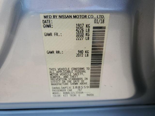 Photo 10 from auction – 2018 NISSAN ALTIMA 2.5 with VIN 1N4AL3AP5JC188559