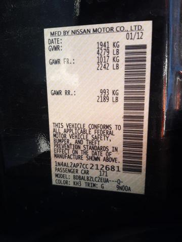 Photo 10 from auction – 2012 NISSAN ALTIMA BAS with VIN 1N4AL2AP7CC212681