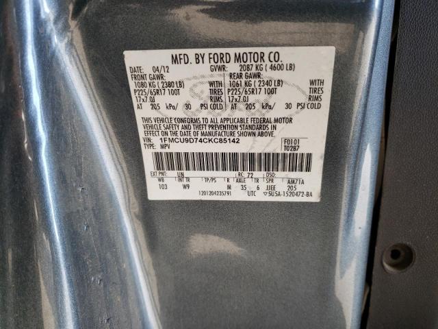 Photo 10 from auction – 2012 FORD ESCAPE XLT with VIN 1FMCU9D74CKC85142