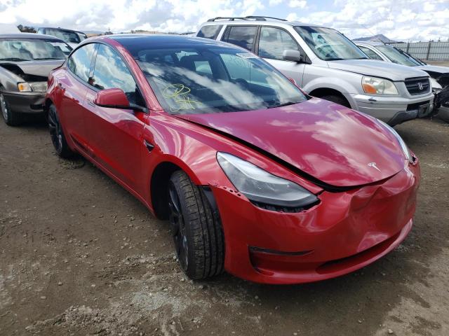 TESLA MODEL 3 2022 with VIN 5YJ3E1ECXNF238244 - Photo from auction