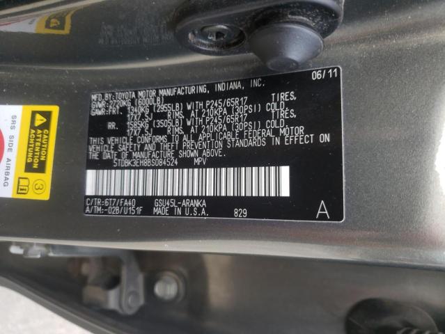 Photo 10 from auction – 2011 TOYOTA HIGHLANDER with VIN 5TDBK3EH8BS084524
