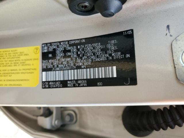 Photo 10 from auction – 2006 LEXUS RX 400 with VIN JTJGW31U560001179