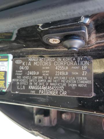 Photo 10 from auction – 2010 KIA OPTIMA with VIN KNAGG4A86A5455152