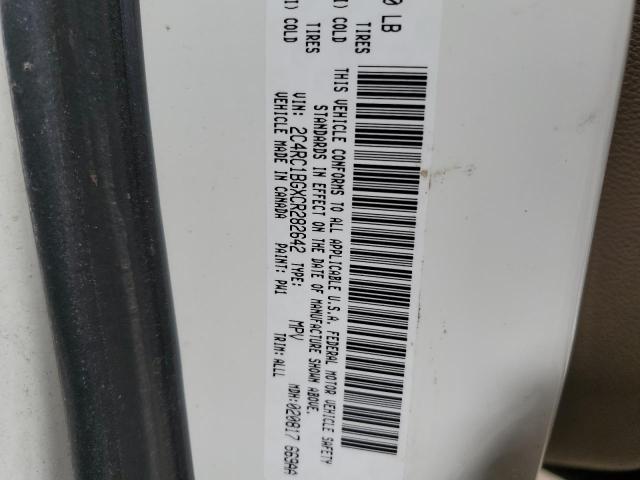 Photo 10 from auction – 2012 CHRYSLER TOWN & COU with VIN 2C4RC1BGXCR282642
