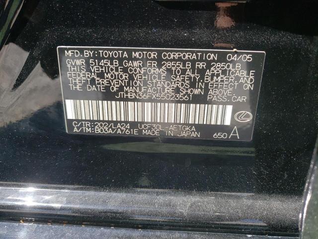 Photo 10 from auction – 2005 LEXUS LS 430 with VIN JTHBN36FX55023561