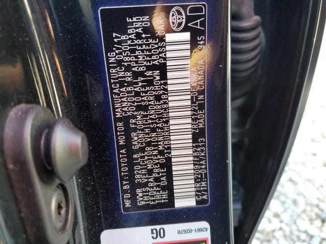 Photo 10 from auction – 2017 TOYOTA COROLLA L with VIN 2T1BURHE1HC838721