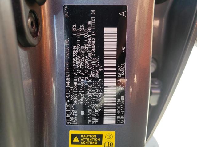 Foto 10 de la subasta – 2015 LEXUS RX 350 con VIN 2T2ZK1BA5FC151293