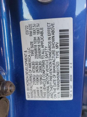 Photo 10 from auction – 2022 HONDA CR-V EX with VIN 7FARW2H50NE017623