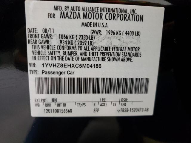 Photo 10 from auction – 2012 MAZDA 6 with VIN 1YVHZ8EHXC5M04186