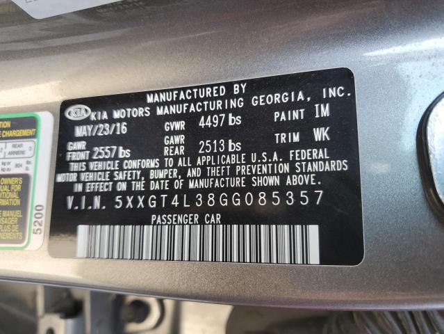 Photo 10 from auction – 2016 KIA OPTIMA LX with VIN 5XXGT4L38GG085357