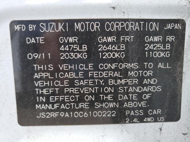 Photo 10 from auction – 2012 SUZUKI KIZASHI S with VIN JS2RF9A10C6100222