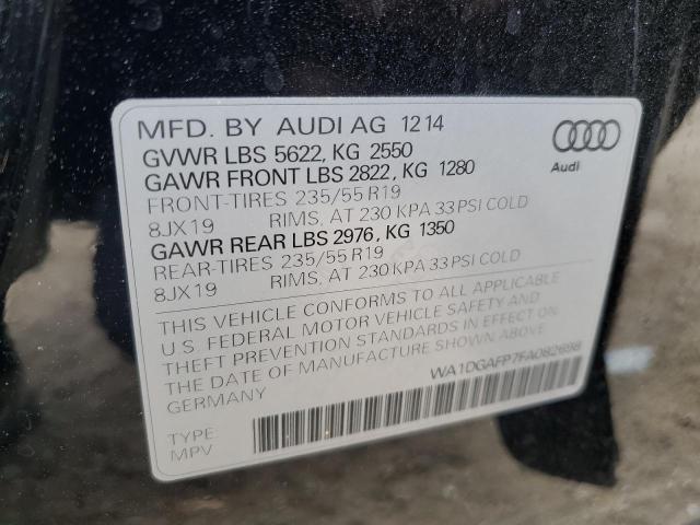 Photo 10 from auction – 2015 AUDI Q5 PREMIUM with VIN WA1DGAFP7FA082698