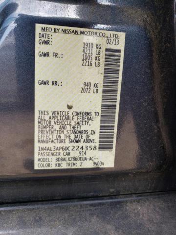 Photo 10 from auction – 2013 NISSAN ALTIMA 2.5 with VIN 1N4AL3AP6DC224358