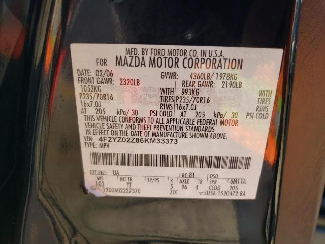 Photo 10 from auction – 2006 MAZDA TRIBUTE I with VIN 4F2YZ02Z86KM33373
