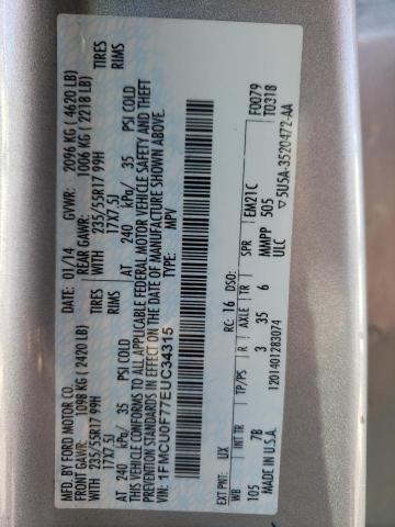 Photo 10 from auction – 2014 FORD ESCAPE S with VIN 1FMCU0F77EUC34315