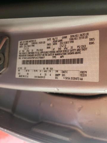 Photo 10 from auction – 2015 FORD ESCAPE SE with VIN 1FMCU0G76FUC75907