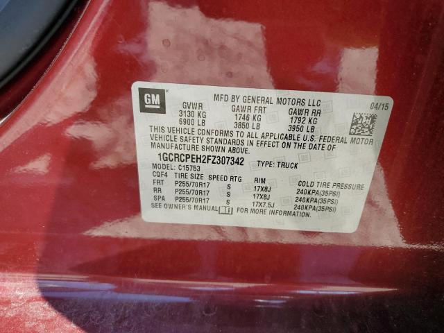 Photo 10 from auction – 2015 CHEVROLET SILVERADO with VIN 1GCRCPEH2FZ307342