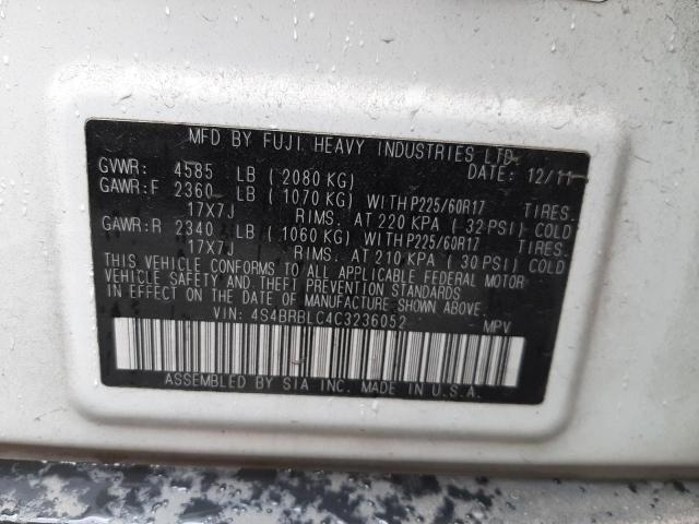 Снимка 10 от търг – 2012 SUBARU OUTBACK 2. с VIN 4S4BRBLC4C3236052
