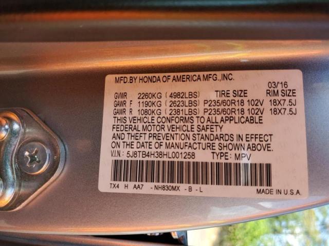 Photo 10 from auction – 2017 ACURA RDX with VIN 5J8TB4H38HL001258