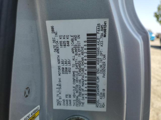 Photo 10 from auction – 2007 MITSUBISHI ECLIPSE ES with VIN 4A3AK64F47E052886