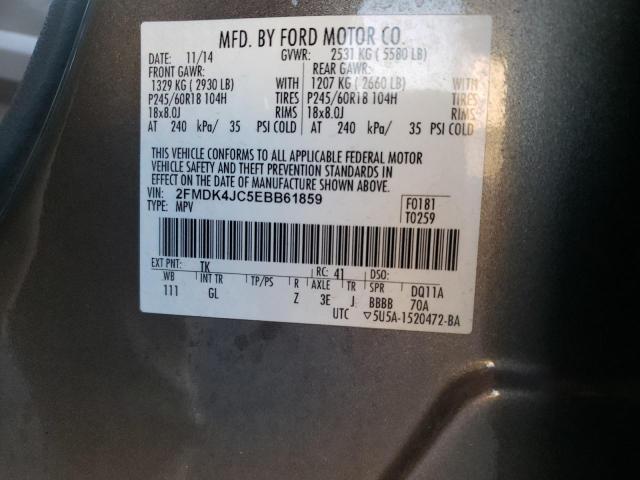 Photo 10 from auction – 2014 FORD EDGE SEL with VIN 2FMDK4JC5EBB61859