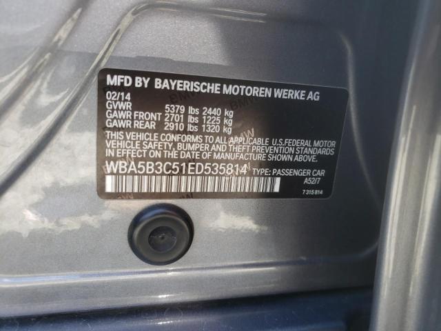 Photo 10 from auction – 2014 BMW 535 XI with VIN WBA5B3C51ED535814