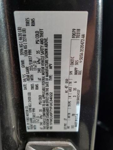 Photo 10 from auction – 2015 FORD ESCAPE S with VIN 1FMCU0F71FUC34022