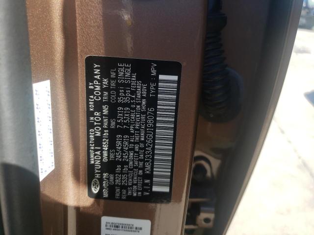 Photo 10 from auction – 2016 HYUNDAI TUCSON LIM with VIN KM8J33A26GU198076