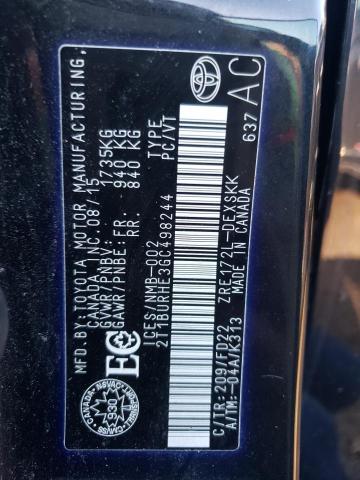 Photo 10 from auction – 2016 TOYOTA COROLLA L with VIN 2T1BURHE3GC498244