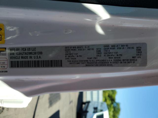 Photo 10 from auction – 2021 JEEP GLADIATOR with VIN 1C6HJTAG9ML561399