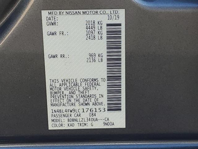 Photo 10 from auction – 2020 NISSAN ALTIMA PLA with VIN 1N4BL4FW9LC176153