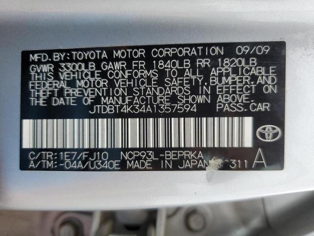Photo 10 from auction – 2010 TOYOTA YARIS with VIN JTDBT4K34A1357594