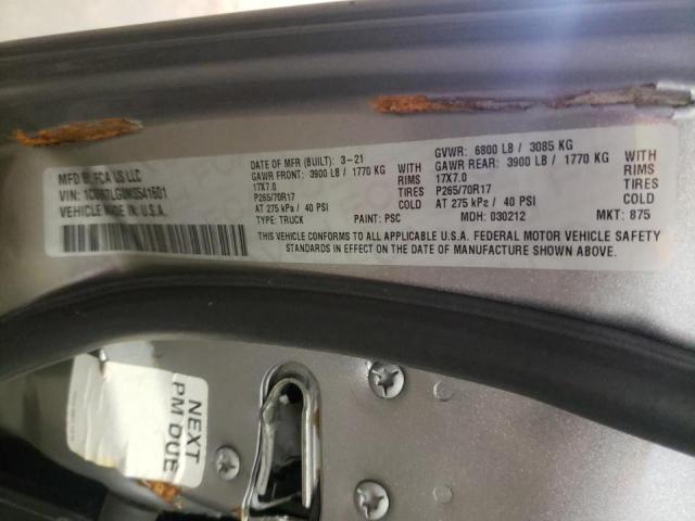 Photo 10 from auction – 2021 RAM 1500 CLASS with VIN 1C6RR7LG0MS541601