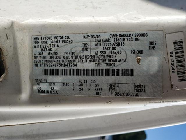 Photo 10 from auction – 2005 FORD ECONOLINE with VIN 1FTNS24L75HB41284
