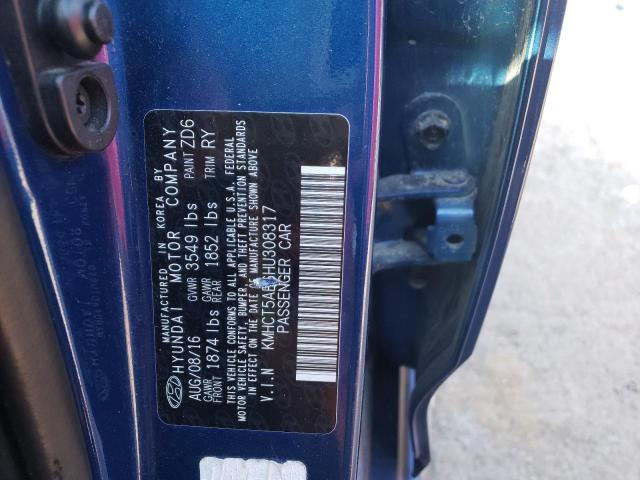 Photo 10 from auction – 2017 HYUNDAI ACCENT SE with VIN KMHCT5AE6HU308317